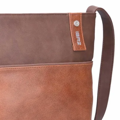 ZWEI Jana 10 Beuteltasche Cognac Lederimitat 