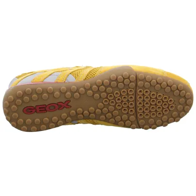 GEOX Binder Halbschuhe Sneaker Gelb Leder GEOX Binder Halbschuhe Sneaker Gelb Leder