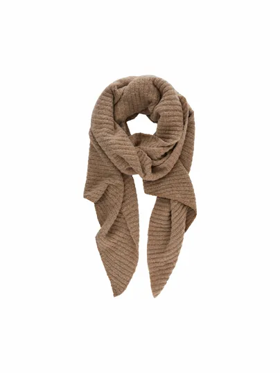 PIECES Struktur, 50 x 210cm Schal Beige Textil 