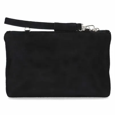PETER KAISER Clutch / Abendtasche Schwarz Leder 