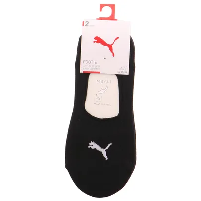 PUMA SOCKEN Footie 2-ER Pack, Silikonferse Füsslinge Schwarz Textil PUMA SOCKEN Footie 2-ER Pack, Silikonferse Füsslinge Schwarz Textil