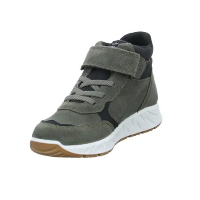 LURCHI Sneaker high Jugend-Boot Olive Leder 