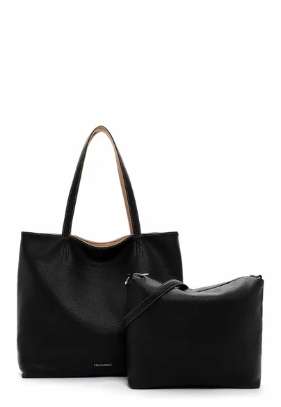 EMILY & NOAH mit Bag in Bag Shopper Schwarz Lederimitat EMILY & NOAH mit Bag in Bag Shopper Schwarz Lederimitat