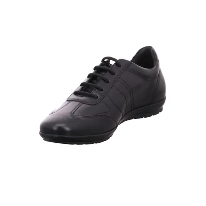GEOX Halbschuhe Sneaker Schwarz Leder 