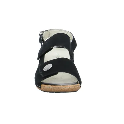 WALDLÄUFER Comfort-Sandalette Schwarz Leder WALDLÄUFER Comfort-Sandalette Schwarz Leder