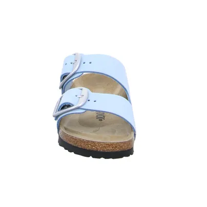 BIRKENSTOCK Bio-Fussbett Hellblau Leder 