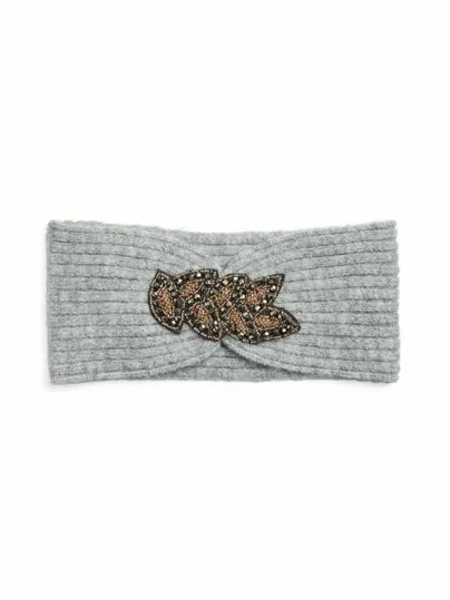 PIECES vorne Pailletten-Deko Stirnband Grau Textil PIECES vorne Pailletten-Deko Stirnband Grau Textil