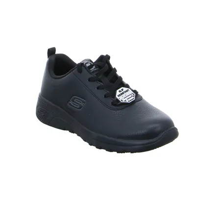 SKECHERS Skechers Work 108010EC-BLK | Slipper Schwarz Leder SKECHERS Skechers Work 108010EC-BLK | Slipper Schwarz Leder