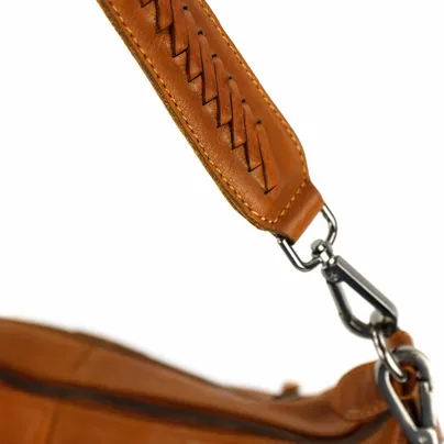 BEAR DESIGN Gürteltasche / Bodybag Braun Leder 
