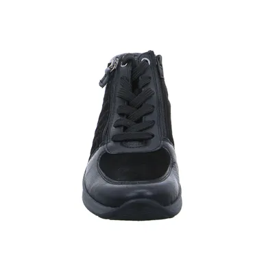 VAN DER LAAN mit 2RV Comfort-Mid Cut Sneaker Schwarz Leder VAN DER LAAN mit 2RV Comfort-Mid Cut Sneaker Schwarz Leder