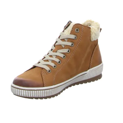 REMONTE mit TEX Membrane Mid Cut Sneaker Cognac Leder 