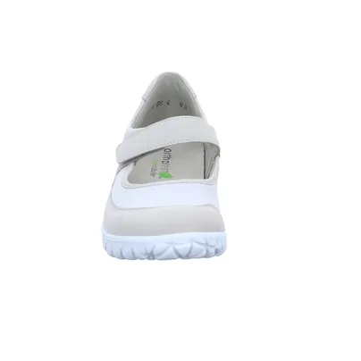WALDLÄUFER mit Wechselfussbett Comfort-Ballerina Hellgrau Leder WALDLÄUFER mit Wechselfussbett Comfort-Ballerina Hellgrau Leder