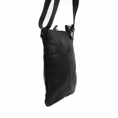 BEAR DESIGN Umhängetasche Schwarz Leder 