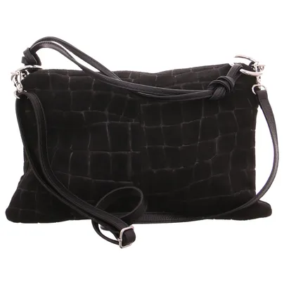 * Umhängetasche Schwarz Leder * Umhängetasche Schwarz Leder