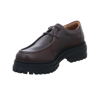SCHUHENGEL Schnürschuh Braun Leder SCHUHENGEL Schnürschuh Braun Leder