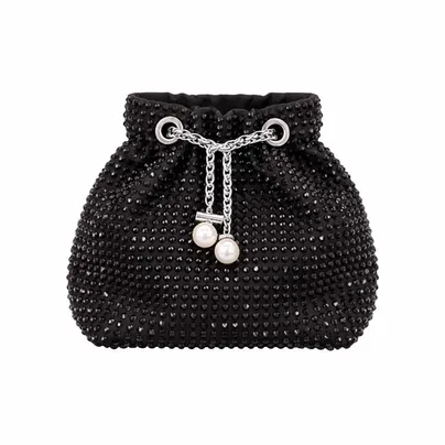 LA STRADA Clutch / Abendtasche Schwarz Textil LA STRADA Clutch / Abendtasche Schwarz Textil