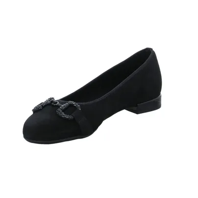 ARA mit Wechselfussbett Comfort-Ballerina Schwarz Leder ARA mit Wechselfussbett Comfort-Ballerina Schwarz Leder