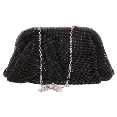 * Clutch / Abendtasche Schwarz Synthetik 