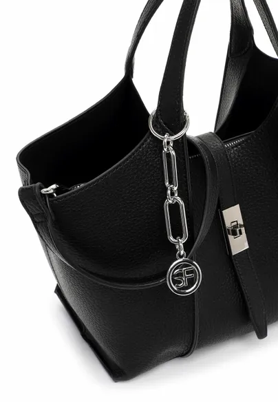 SURI FREY Shopper Schwarz Lederimitat 