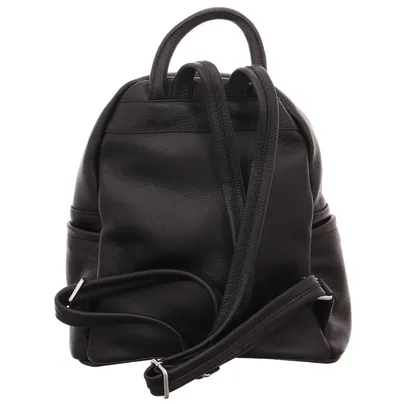 SCHUHENGEL Rucksack Schwarz Leder SCHUHENGEL Rucksack Schwarz Leder