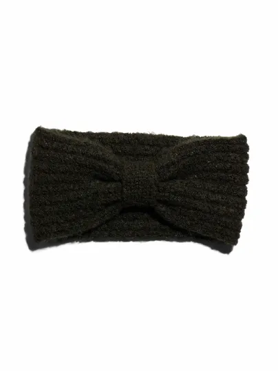 PIECES vorne schmaler=Wollring Stirnband Dunkelgrün Textil PIECES vorne schmaler=Wollring Stirnband Dunkelgrün Textil