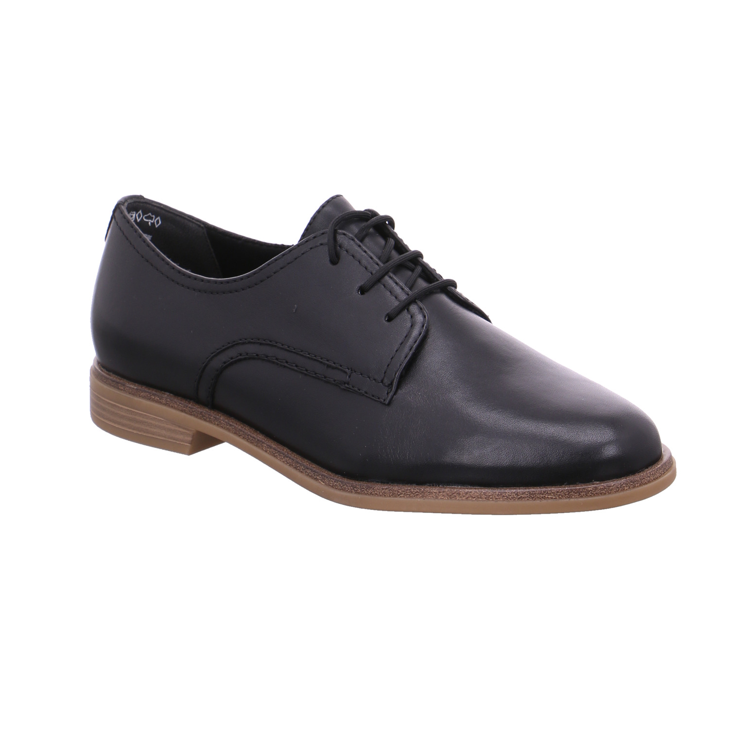 TAMARIS Schnürschuh Schwarz Leder
