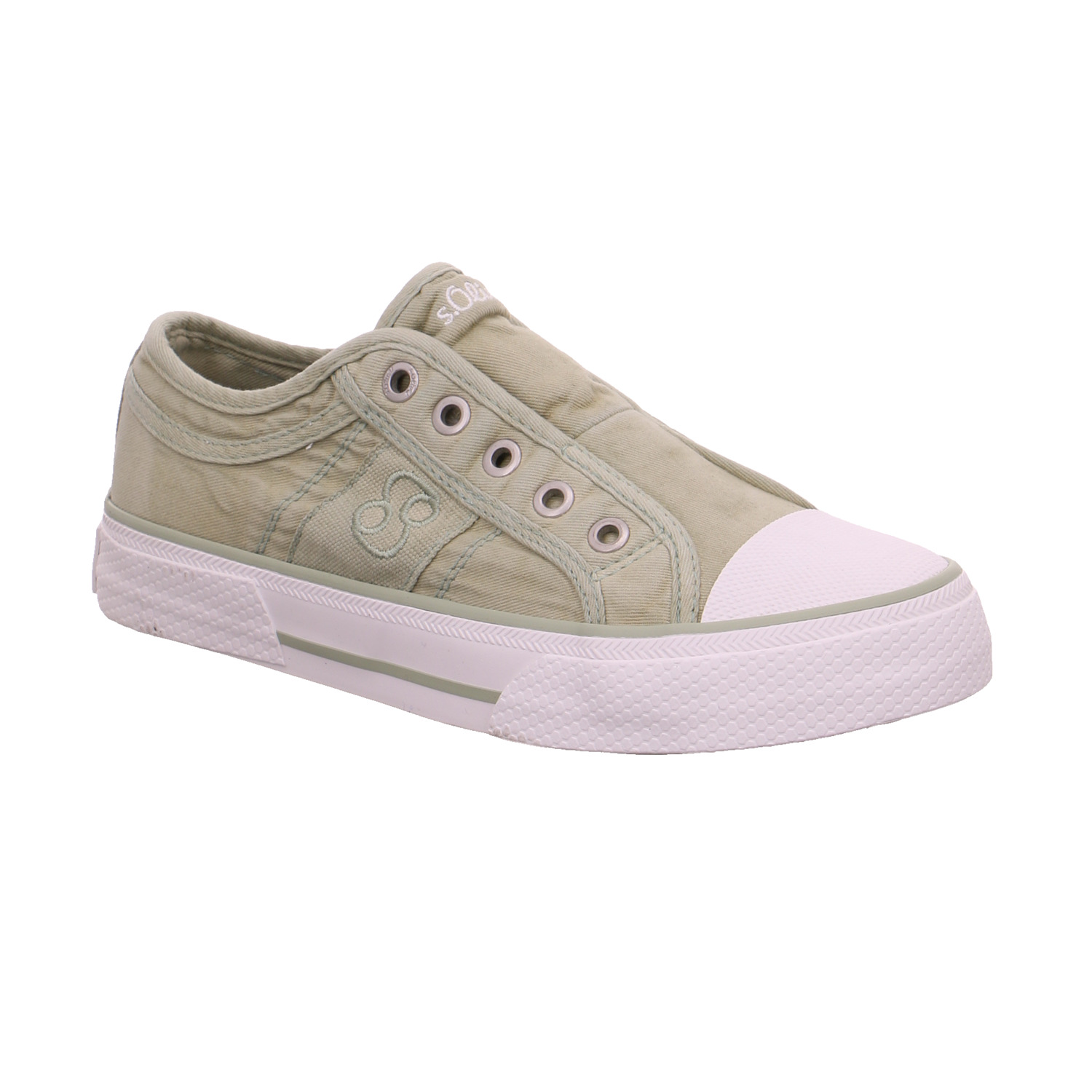 S.OLIVER Slipper Pastelgrün Textil