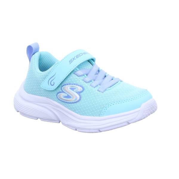 Bild 1 - SKECHERS Kleinkinder-Halbschuh Klett Türkis Textil Sneaker