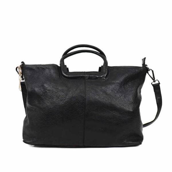 Bild 1 - BEAR DESIGN Henkeltasche Schwarz Leder