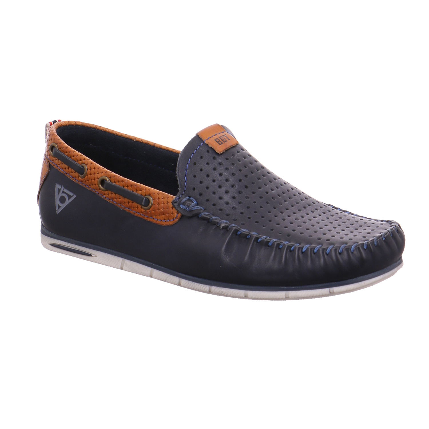 BUGATTI SHOES Halbschuh Blau Leder