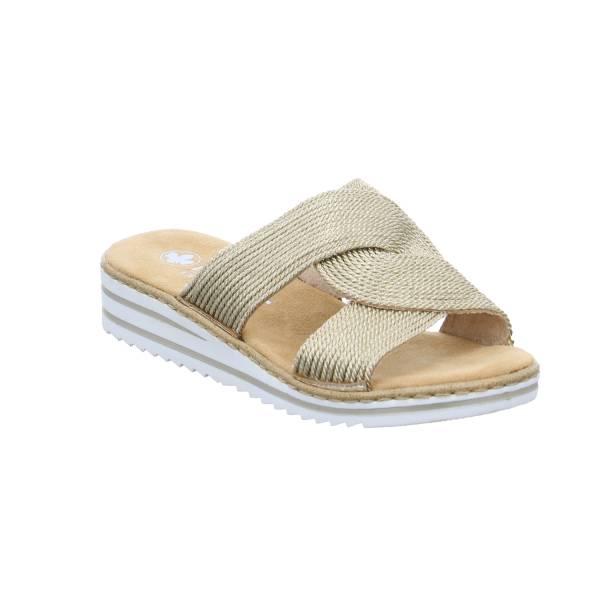 Bild 1 - RIEKER Pantolette Gold Textil