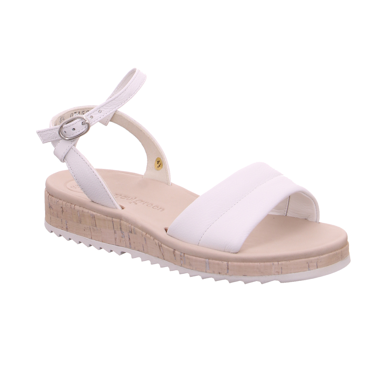 PAUL GREEN Sandalette Weiss Leder