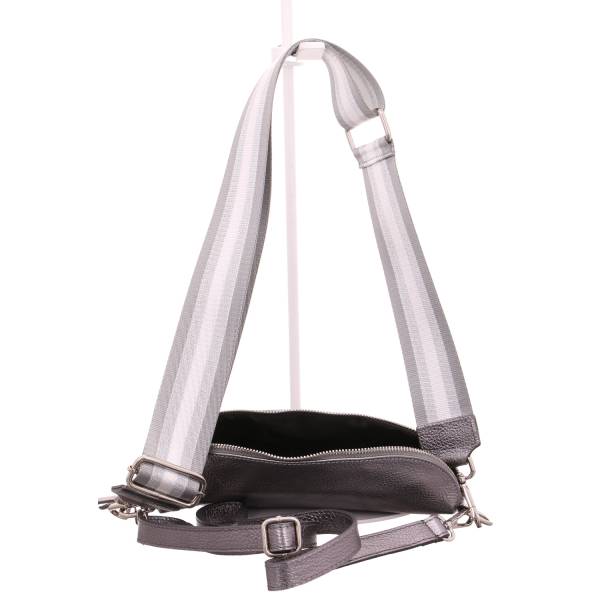 Bild 3 - * Gürteltasche / Bodybag Altsilber Leder