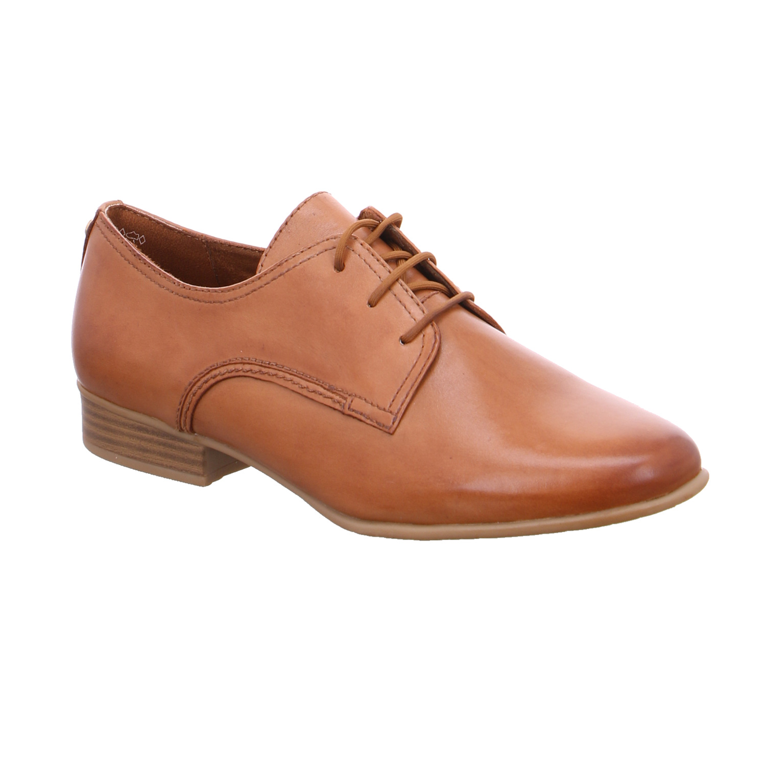 TAMARIS Schnürschuh Cognac Leder