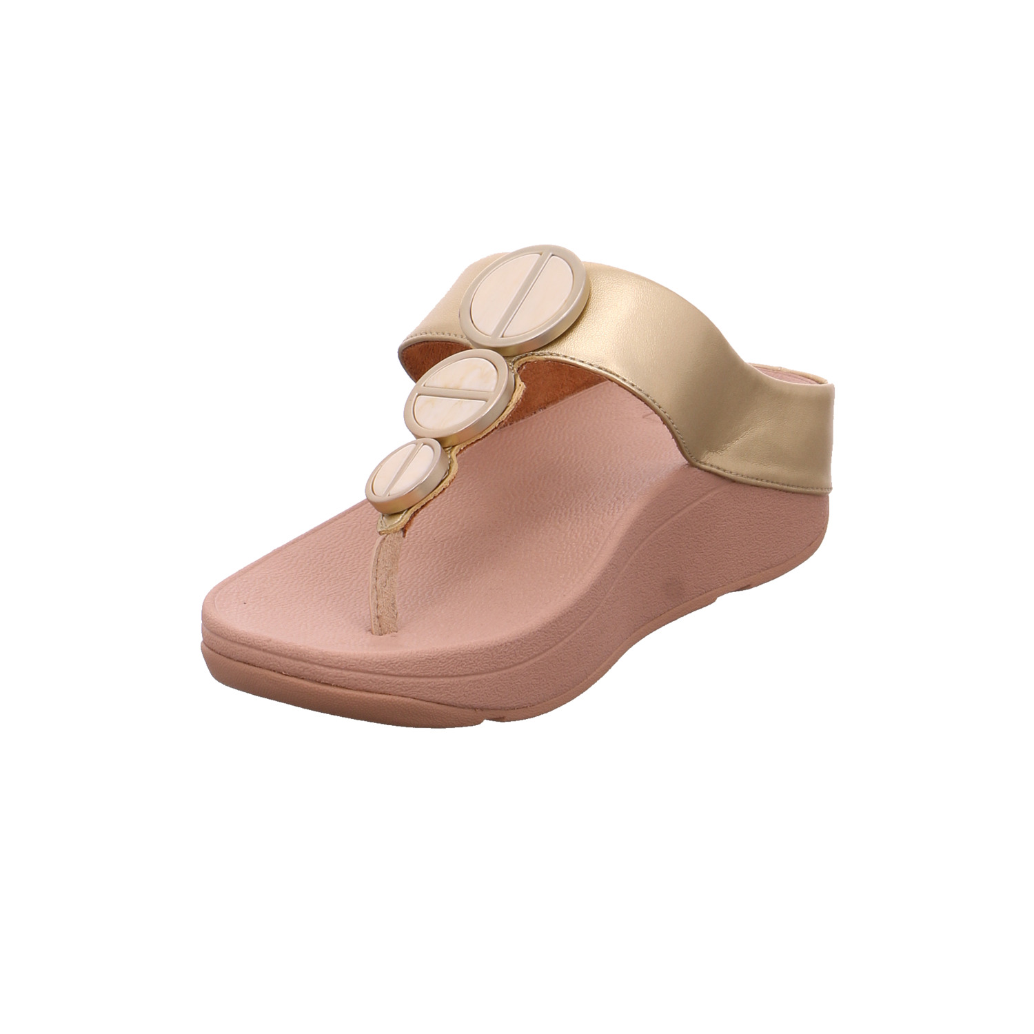 FITFLOP Zehentrenner / FlipFlop Gold Lederimitat FN7820