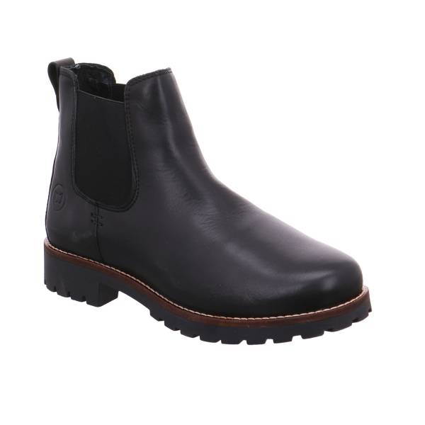 Bild 1 - SCHUHENGEL Boot Schwarz Leder mit Lammfell-Futter