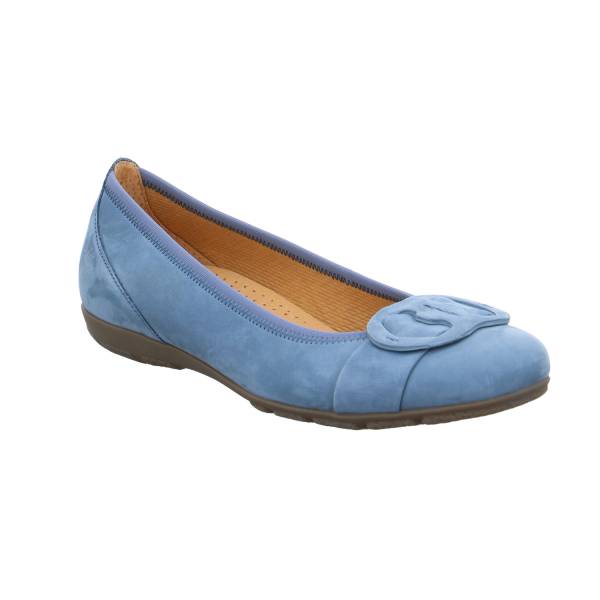 Bild 1 - GABOR Comfort-Ballerina Hellblau Leder