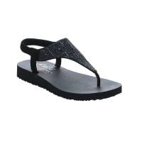 SKECHERS Sandalette Schwarz Lederimitat Ja