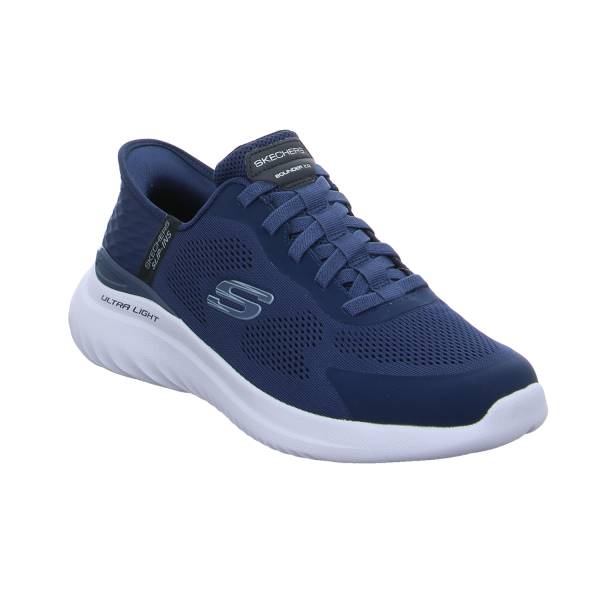 Bild 1 - SKECHERS Halbschuhe Sneaker Stoff Blau Synthetik