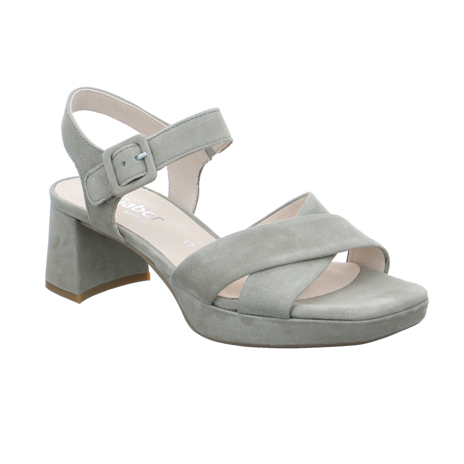 GABOR Sandalette Khaki Leder