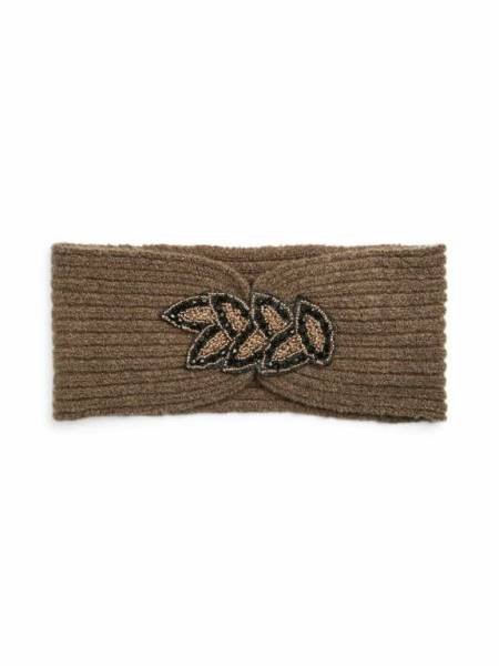 Bild 1 - PIECES Stirnband Beige Textil