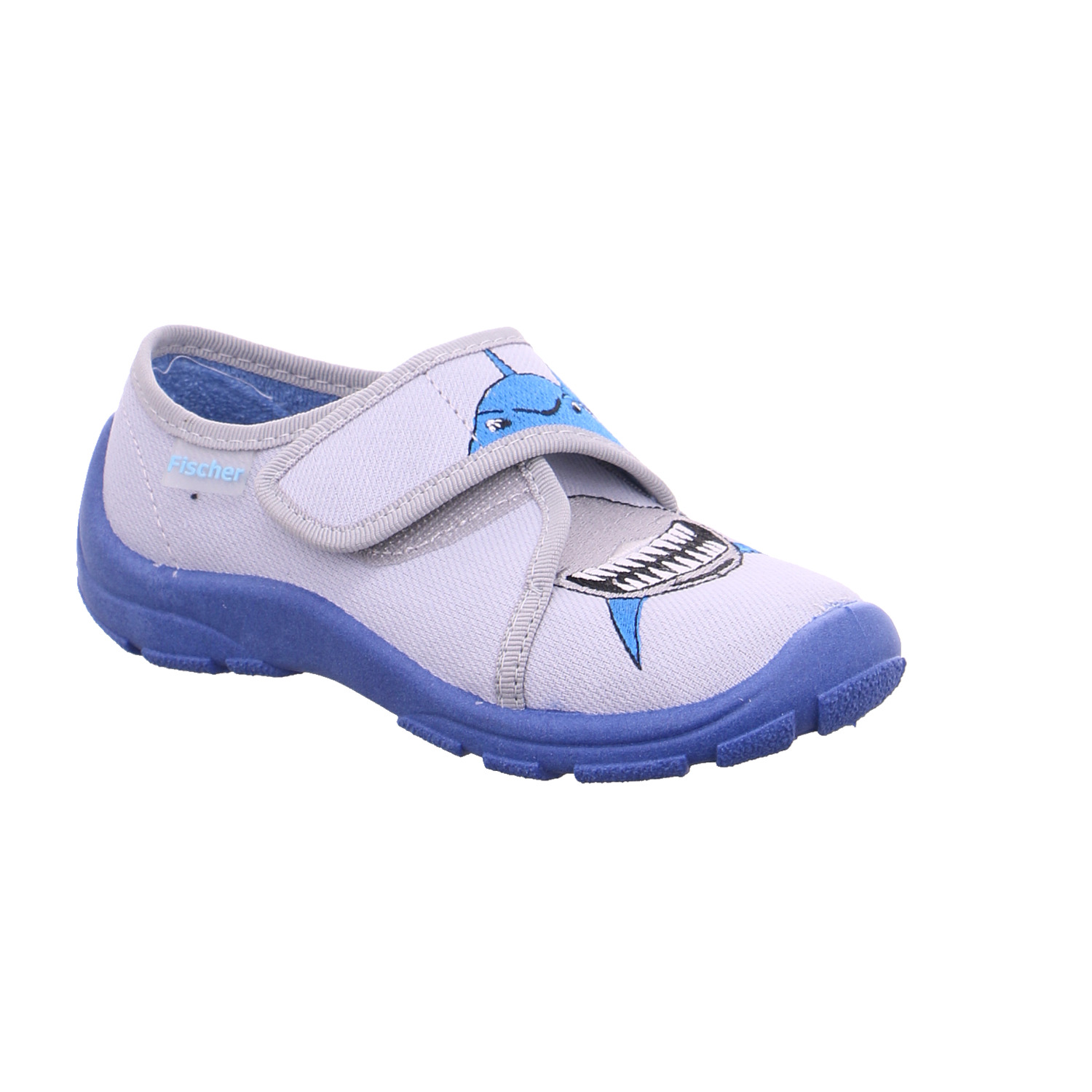 FISCHER Kinder-Hausschuh Silber Textil Jungen