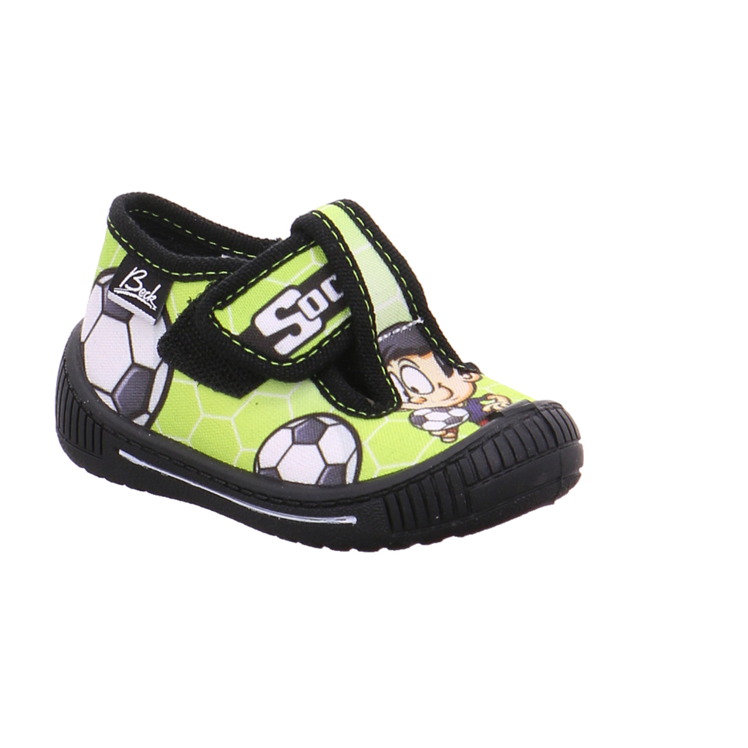 BECK Baby-Hausschuh Grün Textil Jungenhausschuh