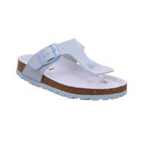 BIOLife Kinder-Zoccoli /Flip Flops Pastelgrün Lederimitat Zehentrenner
