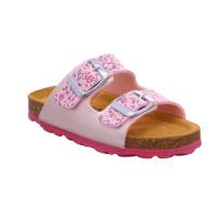 BIOLife Kinder-Pantolette Rosa Lederimitat Mädchen