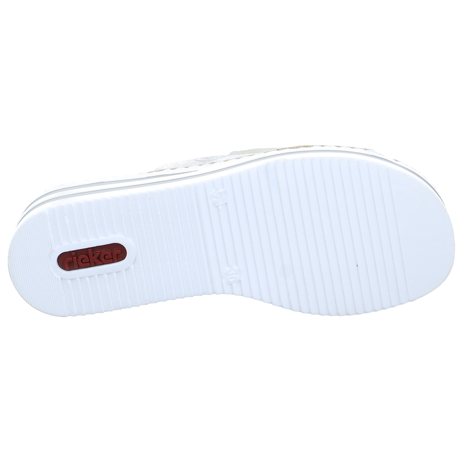 RIEKER Pantolette Silber Lederimitat