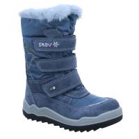 Bild 1 - SCHUHENGEL Mädchen-Snowboot Membrane Blau Leder Stiefel Bild 1 - SCHUHENGEL Mädchen-Snowboot Membrane Blau Leder Stiefel