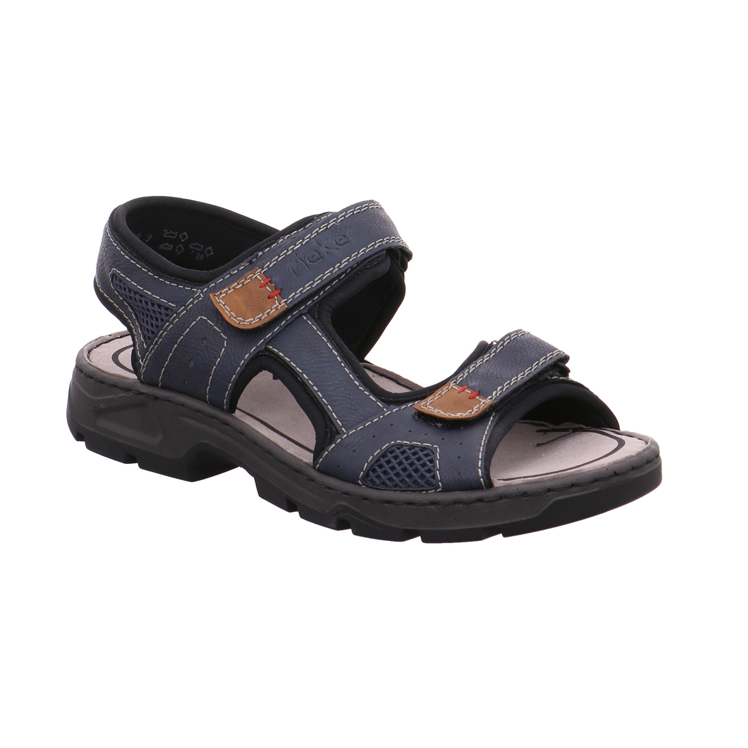 RIEKER Sandale Blau Lederimitat