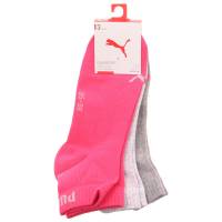 PUMA SOCKEN Freizeitsocken Pink Textil 3-ER Pack