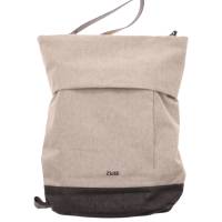 ZWEI Rucksack gross Offwhite Textil